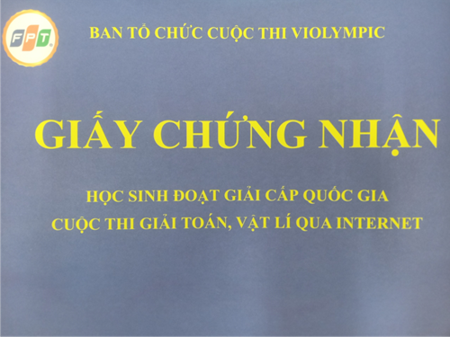 Kết quả cuộc thi  Giải toán qua mạng Internet  cấp Quốc gia năm học 2020 - 2021